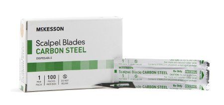 Surgical Blade Carbon Steel No. 11 , Sterile Disposable Individually Wrapped , 100/Box , 50 Box/Case , MC 1633