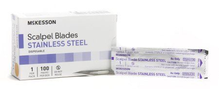 Surgical Blade Stainless Steel No. 11 ,Sterile Disposable Individually Wrapped ,100/Box , 10 Box/Case , MC 16-63611