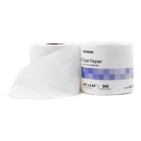 Toilet Tissue White 2-Ply Standard Size Cored Roll 500 Sheets 3-3/5 X 4 Inch , 96/Case , MC 165-TP500