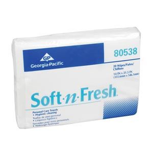 Patient Care Disposable Towels, White, 14" x 21½", 20/pk, 16 pk/cs , Georgia Pacific 80538