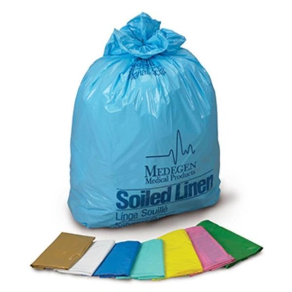 Bag Laundry/Linen Soiled Linen Plastic 40x46" Blue/Black Star Seal 40-45gal 1-2/10mil Non-Sterile 10/Roll 10 Rolls Coreless Roll 100/Case , Medegen 51-40