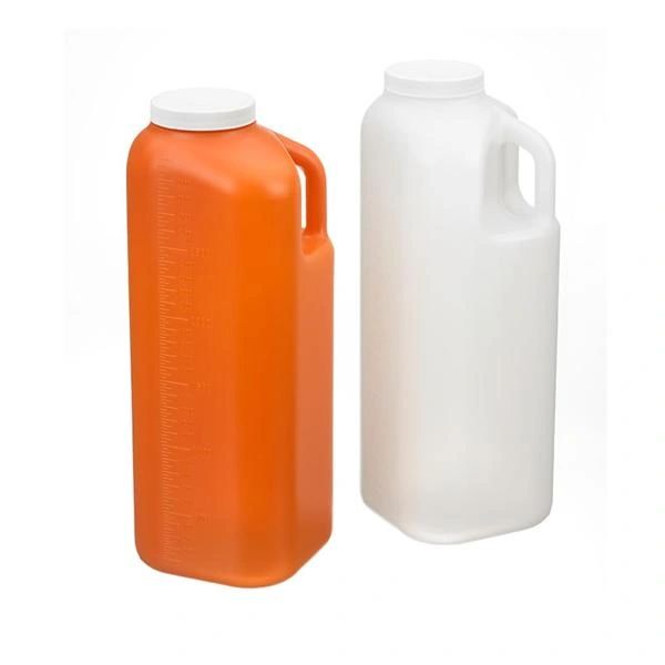 Specimen Container 3000mL Polypropylene With Handle Non-Sterile Graduated Screw Cap Amber , 40/Case , Medegen 02090