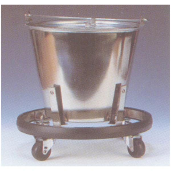 Bucket Kick Stainless Steel 12.5qt With Stand Silver Each , Medegen 59131