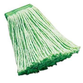 Economy Wet Mop Head 24 oz , Green , 12/Case , ULN S-7121-Green