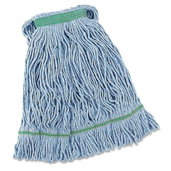 Heavy Duty Wet Mop Head 24 oz , Blue , 12/Case Launderable, Long-Lasting , ULN S-7271-Blue