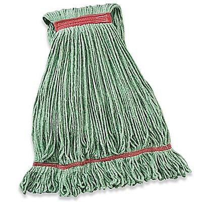 Heavy Duty Wet Mop Head 24 oz , Green , 12/Case Launderable, Long-Lasting , ULN S-7271-Green