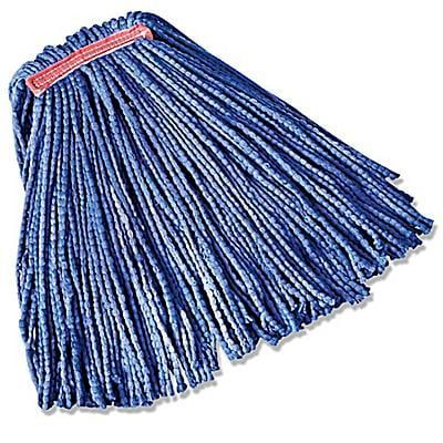 Economy Microfiber Wet Mop Head 24 oz , Blue , 12/Case Disposable, Short-Term Use , ULN S-18366-Blue