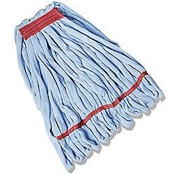 Heavy Duty Microfiber Wet Mop Head 24oz , Blue , 12/Case Launderable, Long-Lasting , ULN S-18367-Blue