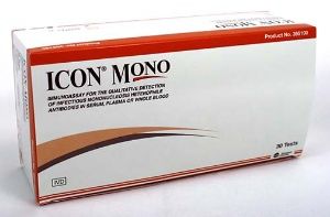 Rapid Test Kit Icon Mono Infectious Disease Immunoassay Infectious Mononucleosis Whole Blood / Serum / Plasma Sample 30 Tests/Box , 4Box/Case , Hemocue 395100A