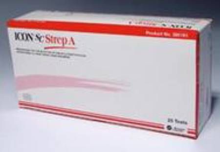 Strep A Rapid Test Kit Icon SC Infectious Disease Immunoassay Test Throat Swab Sample 25 Tests , 4 Box/Case , Hemocue 395161A