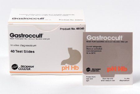 Gastroccult Antacid Prophylaxis Monitor Gastric Occult Blood and pH Test Gastric Aspirate / Vomitus Sample 40 Tests/Box , 10 Box/Case , Hemocue 66040A