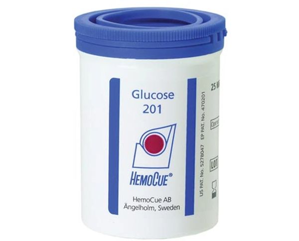 HemoCue Glucose201 Microcuvette Diabetes Management Blood Glucose For HemoCue® Glucose 201 Blood Glucose Analyzer 100 Tests 5 µL Sample Size, Hemocue 110706