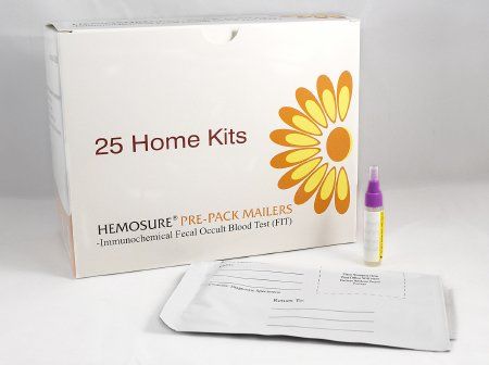 Hemosure iFOB Home Mailer Kit CLIA Waived With Accessories 25 Count With Mailer/ Collection Tube/ Return Form 25/Box , 10 Box/Case , Hemosure PREPACK-CM25