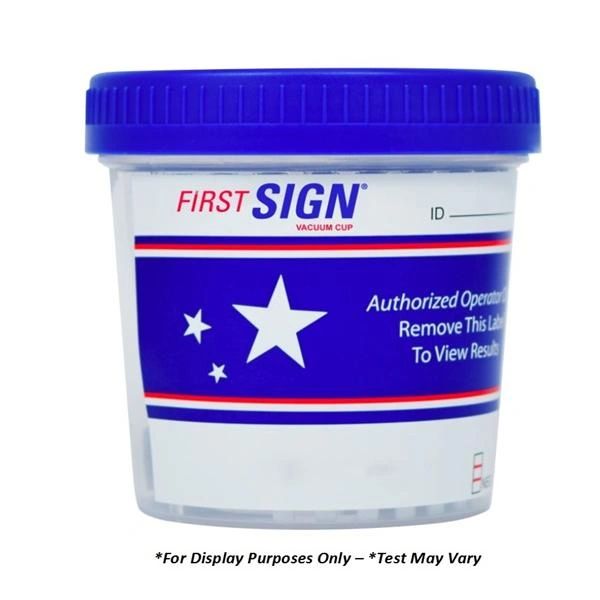 First Sign DOA: Drugs of Abuse Test Cup 14 Panel AMP/BARB/BUP/BZO/COC/EDDP/mAMP/ MDMA/MTD/MOR/OXY/PCP/TCA/THC 25/Box , 10 Box/Case , Hemosure FSCCUP-06144