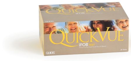 Patient Sample Collection and Screening Kit QuickVue iFOB Colorectal Cancer Screening Fecal Occult Blood Test (iFOB or FIT) Stool Sample 10 Tests/Box , 12 Box/Case , Quidel 20196