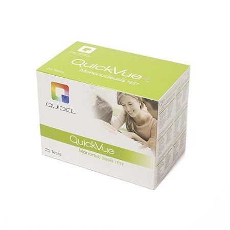 QuickVue+ Immunochromatographic Assay Infectious Mononucleosis Whole Blood / Serum / Plasma Sample CLIA Waived for Whole Blood CLIA Moderate Complexity for Serum and Plasma 20 Test/Box , 12 Box/Case , Quidel 20121