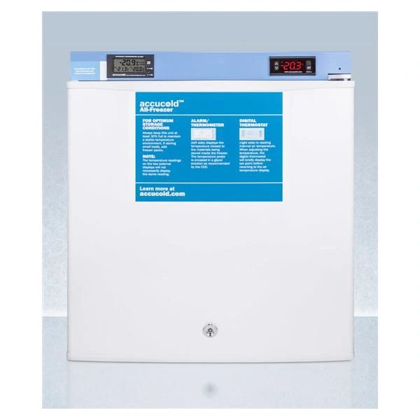 Vaccine Freezer Accucold MED2 Series 1.4 Cu Ft Factory Installed Lock , Felix FS24LMED2