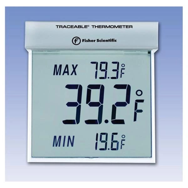 Thermometer Laboratory Traceable -13 to 158F Big Digit LCD Digital Display ,Fisher Scientific 15077959