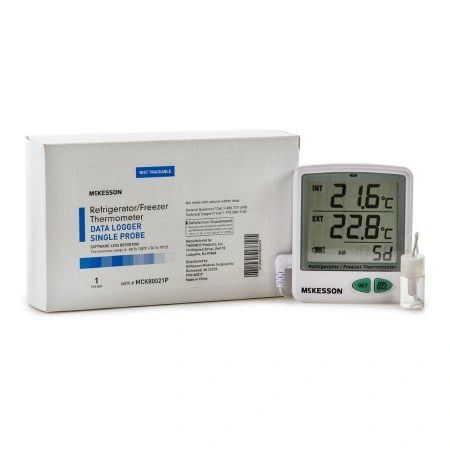 Datalogging Refrigerator / Freezer Thermometer with Alarm Fahrenheit / Celsius -58° to +158°F (-50° to +70°C) Flip-out Stand Battery Operated , MC MCK80021P