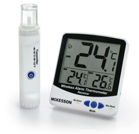 Digital Refrigerator / Freezer Thermometer with Alarm Fahrenheit / Celsius -58° to +158°F (-50° to +70°C) External Bottle Sensor,MC MCK895WRFT