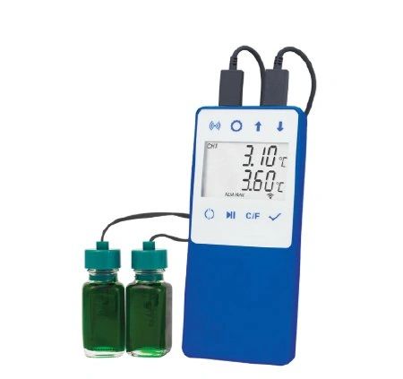 Refrigerator / Freezer Temperature Data Logger with Alarm Norlake Scientific Fahrenheit / Celsius -58° to +140°F (-50° to +60°C) 2 Bottle Probes Battery Operated , Horizon NS-WF-DDL-18