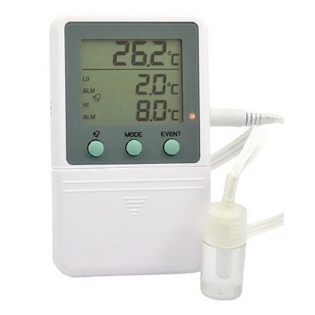 Digital Refrigerator / Freezer Thermometer with Alarm Fahrenheit / Celsius -58° to +158°F (-50° to +70°C) Bottle Probe Multiple Mounting Options Battery Operated , Thermco Products ACC821REFV