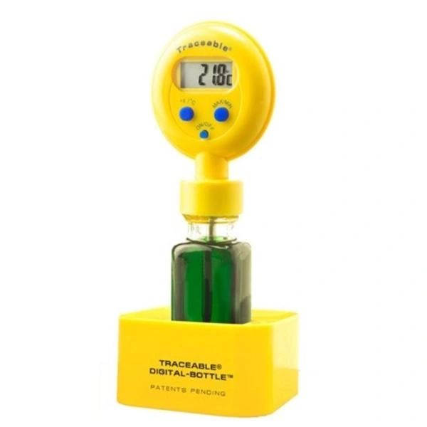 Refrigerator / Freezer Thermometer Traceable Fahrenheit / Celsius -22° to +122°F Bottle Probe Free-standing Battery Operated , Control 4426