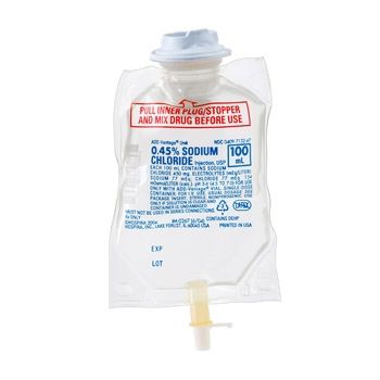 Add-Vantage® Replacement Preparation Sodium Chloride, Preservative Free 0.45% Intravenous IV Solution Flexible Bag 100 mL , 50/Case , Hospira 713267