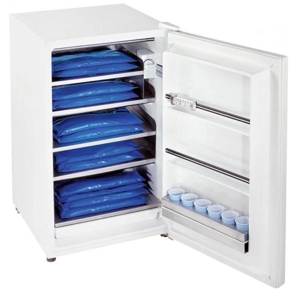 Freezer Physical Therapy ColPaC 5 Cu Ft 4 Shelves 33x26x21" Painted Steel White , Chattanooga 09-0910K