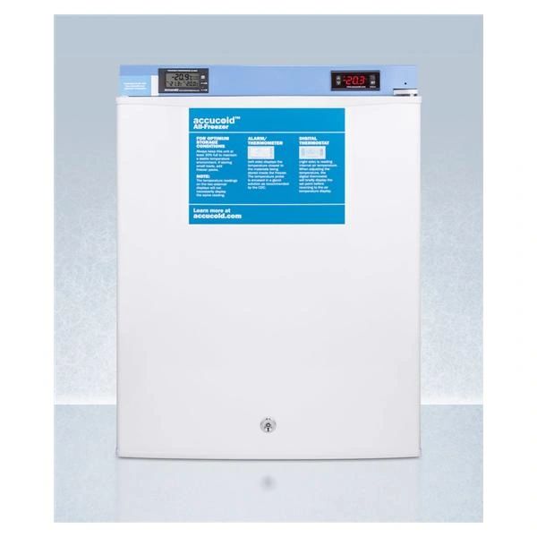 Freezer Vaccine Accucold MED2 Series 1.8 Cu Ft Factory Installed Lock 1 Solid Swing Door -20 to -15C Manual Defrost , Felix FS30LMED2