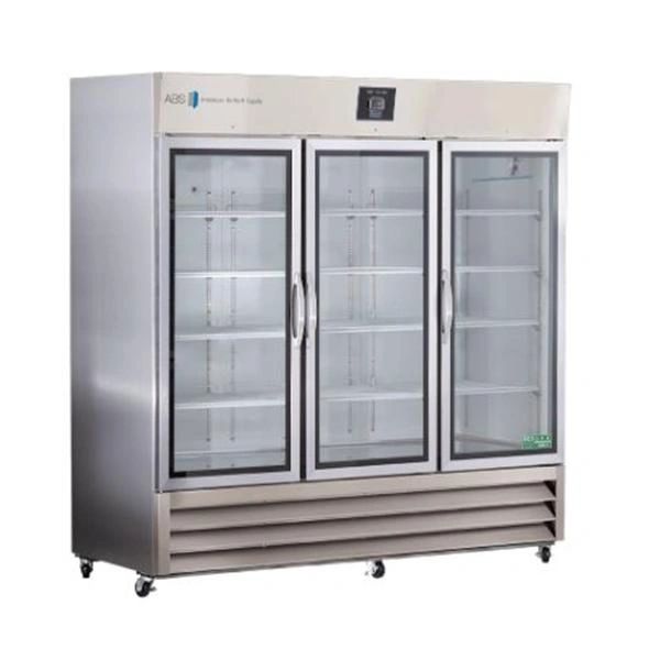 Refrigerator Laboratory/Pharmacy 72 Cu Ft Keyed Door Lock 3 Swing Glass Doors 1 to 10C Cycle Defrost , ABS PH-ABT-HC-SSP-72G