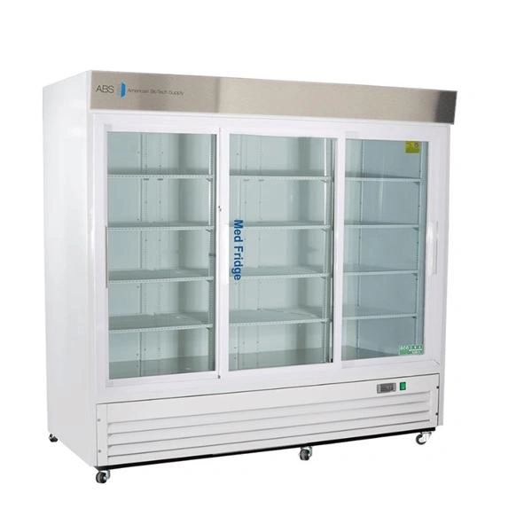 Refrigerator Pharmaceutical/Vaccine Premier MedFridge 69 Cu Ft Keyed Door Lock 3 Glass Slide Doors 2 to 8C Cycle Defrost , ABS PHABTHCS69G