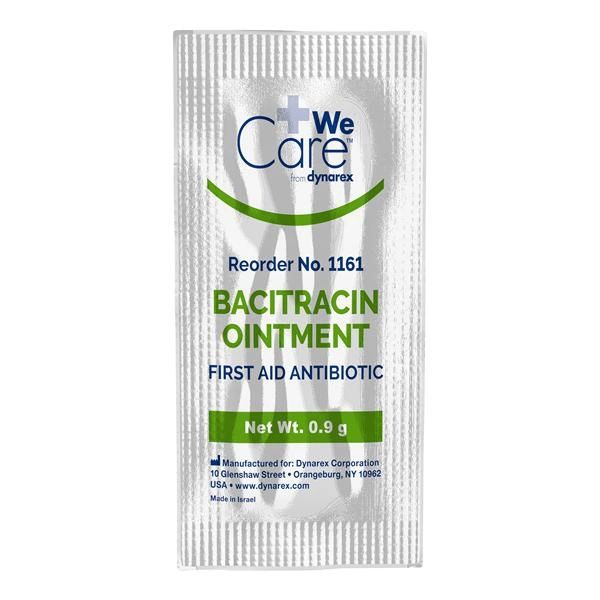 Bacitracin Ointment 0.9gm 144/Box, 12 Box/Case , Dynarex 1161