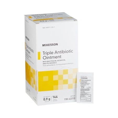 First Aid Antibiotic Ointment 0.9 Gram Individual Packet , 144/Box , 12 Box/Case , MC 118-42213