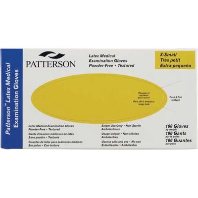 Latex PF Exam Gloves Extra Small 5 – 5-1/2, Yellow 100/Box , 10 Box/Case , Patterson 07-0884718