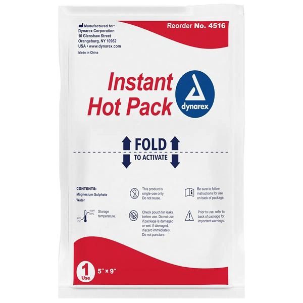 Hot Pack 5x9" Instant Disposable 24/Case , Dynarex 4516