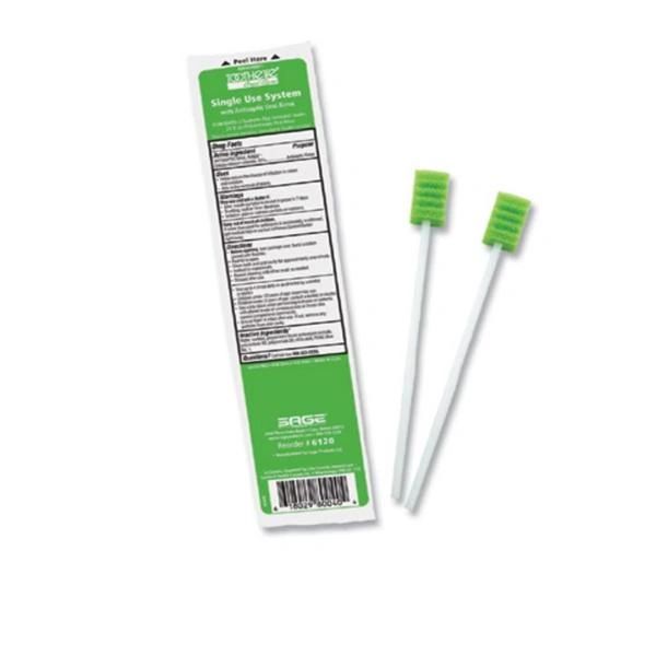 Toothette Plus Swabs Oral Care , 50/Box , 100/Case , Sage 6120