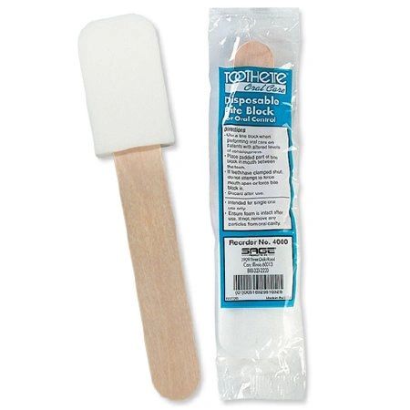 Toothette Bite Block Tongue Depressor Plastic Disposable 144/Pack , Sage 4000