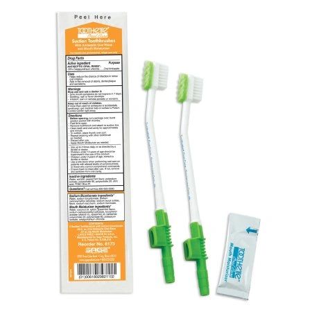 Suction Toothbrush Kit Toothette NonSterile , 100/Pack, Sage 6173