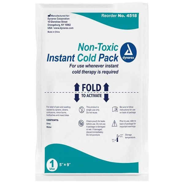 Pack Cold 5x9" Instant Disposable 24/Case , Dynarex 4518