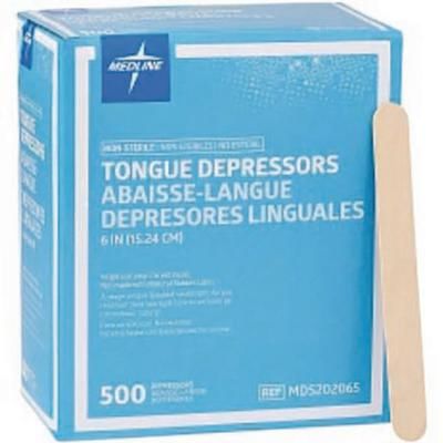 Tongue Depressors 500/Pkg , 10 Pack/Case , Medline MDS202065