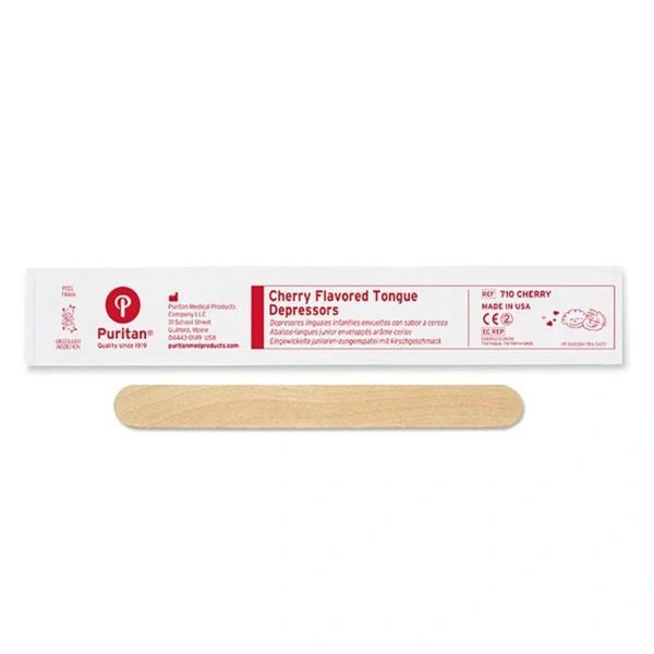 Tongue Blade Wood Non Sterile Junior Cherry Flavor 50/Box, 20 BX/Case , Puritan 710-CHERRY