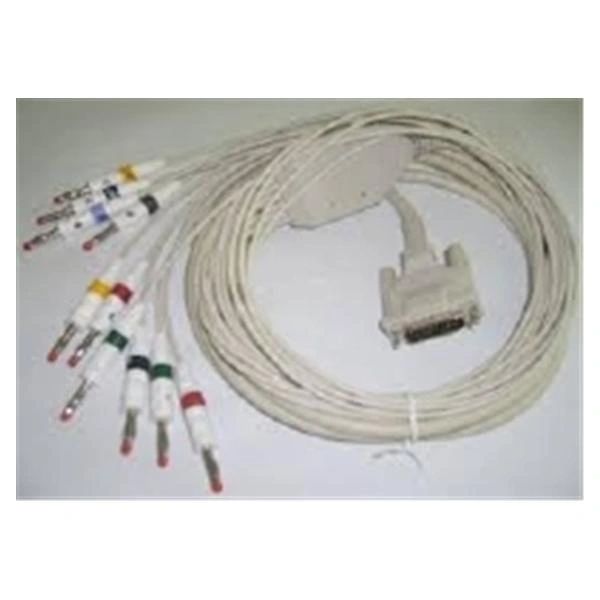 ECG Patient Cable, 10 Lead, Non-Replaceable Leads, AHA, For EK-8, E100, E200, E300, E310, E320, E600 , Burdick 012-0701-00