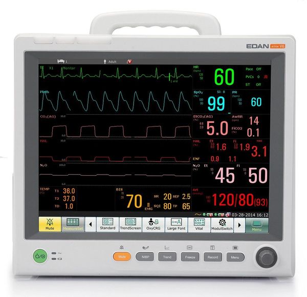 V6 Patient Monitor 15-inch Touch Screen, And Printer Comes with standard accessories, Edan 7-V6-AG