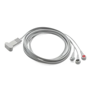 3 Lead Cable Welch Allyn ECG Patient Cable For use with Vital Signs Monitor , WelchAllyn 6000-CBL3A