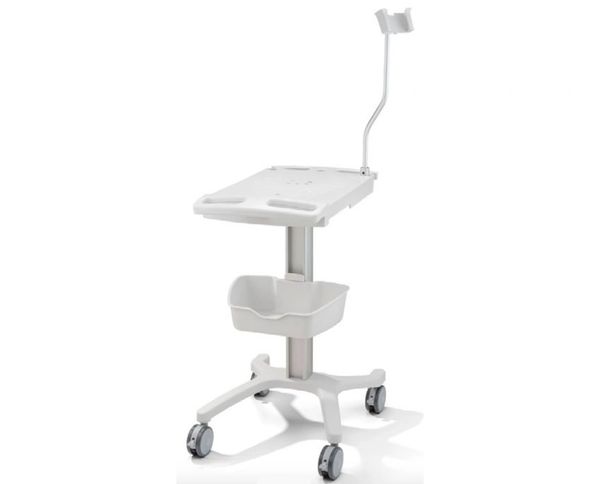 ELI Cart for Outpatient Care, Work Surface 22" x 16", (4) Swivel Casters with Brakes, Accessory Bin, Holster for WAM or AM™12 Acquisition Module, to be used with ELI 280 ECG, ELI 150c ECG or 250c ECG , Welch Allyn 9911-024-61