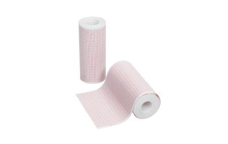 ECG/EKG Recording Paper Marquette Thermal Paper 4-1/4 Inch X 75 Foot Roll Red Grid 18 Rolls/Case , Vyaire 2009828-023