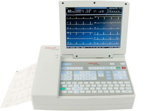 ECG/EKG System Cardiovit AT-10 Plus LCD Display w/ Interpretation Software, w/ PFT , Schiller 9.173000CS