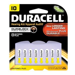 Battery, Zinc Air, Size 10, 6pk, 6pk/bx (UPC# 66118), Duracell DA10B8W