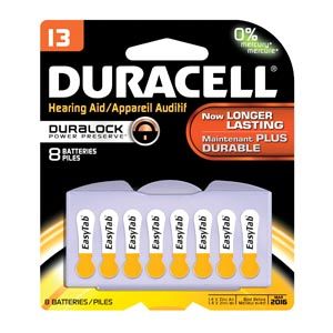 Battery, Zinc Air, Size 13, 6pk, 4pk/bx (UPC# 66121), Duracell DA13B8W